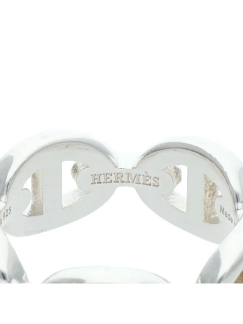 Hermes Chaine D'ancre Enchainee PM Silver Ring
